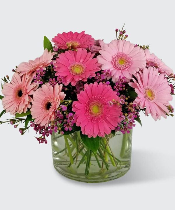 Gerberas Glass Vase Arrangement - Image 3