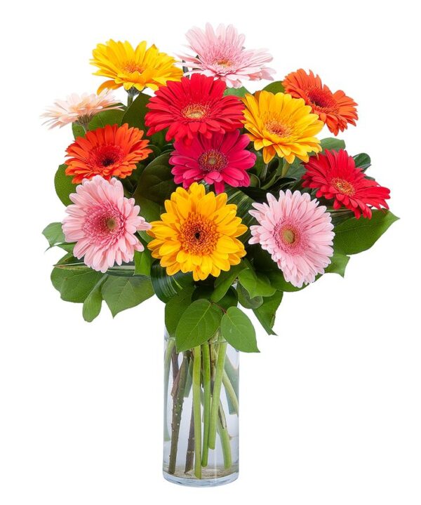 Gerberas Glass Vase Arrangement - Image 5