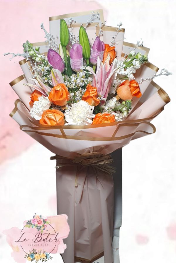 Assorted Flowers with Tulips Bouquet - Image 3