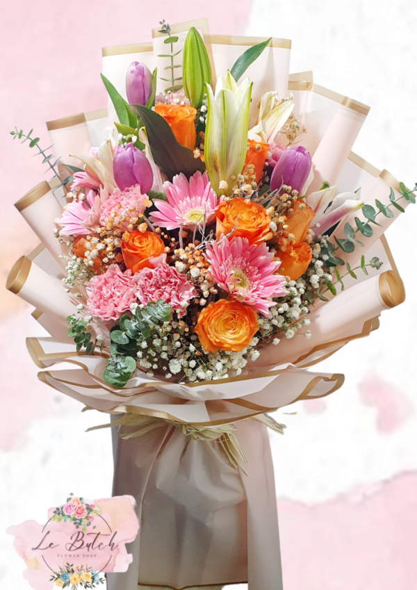 Assorted Flowers with Tulips Bouquet - Image 2