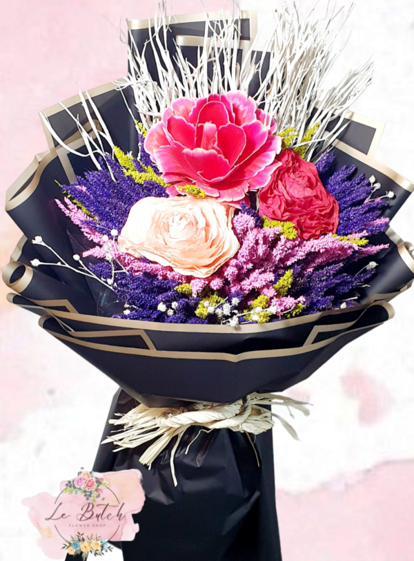 Imported Dried Flowers Bouquet - Image 2