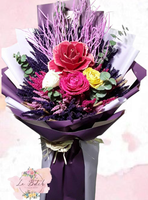 Imported Dried Flowers Bouquet - Image 3