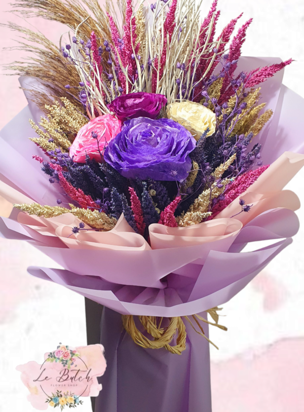 Imported Dried Flowers Bouquet - Image 8