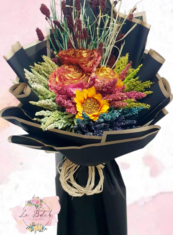 Imported Dried Flowers Bouquet - Image 9