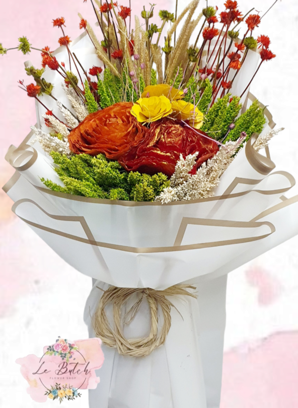 Imported Dried Flowers Bouquet - Image 10