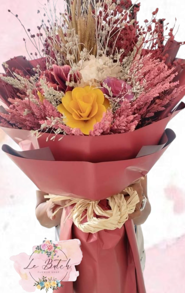 Imported Dried Flowers Bouquet - Image 16